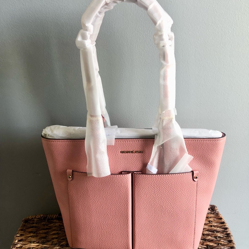 NWT Michael Kors Pink Leather Tote Bag - Picture 4 of 4